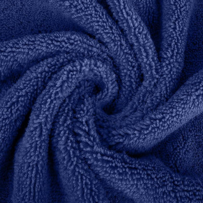 INtex HOME 4-Piece Towel Set, 100% Cotton ? Includes 1 Bath Towel 140 cm x 70 cm, 1 Hand Towel 100 cm x 50 cm, 2 Washcloths 30 cm x 30 cm, Quick Dry, Super Soft, Highly Absorbent, No Fade, Navy Blue