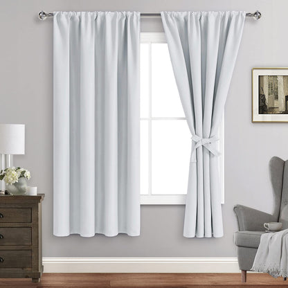 INtex CURTAINS HOUSE Blackout Curtains for Bedroom - Thermal Insulated Room Darkening Noise Reducing- cover pocket design - 1 panel with tie-pack