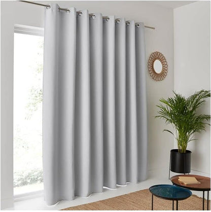 Intex Curtains House Blackout Curtain – Soft Peachy Texture, Thermal Insulating, Silver Steel Grommets – for Living Rooms & Bedrooms – Single Panel
