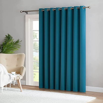 Intex Curtains House Blackout Curtain – Soft Peachy Texture, Thermal Insulating, Silver Steel Grommets – for Living Rooms & Bedrooms – Single Panel