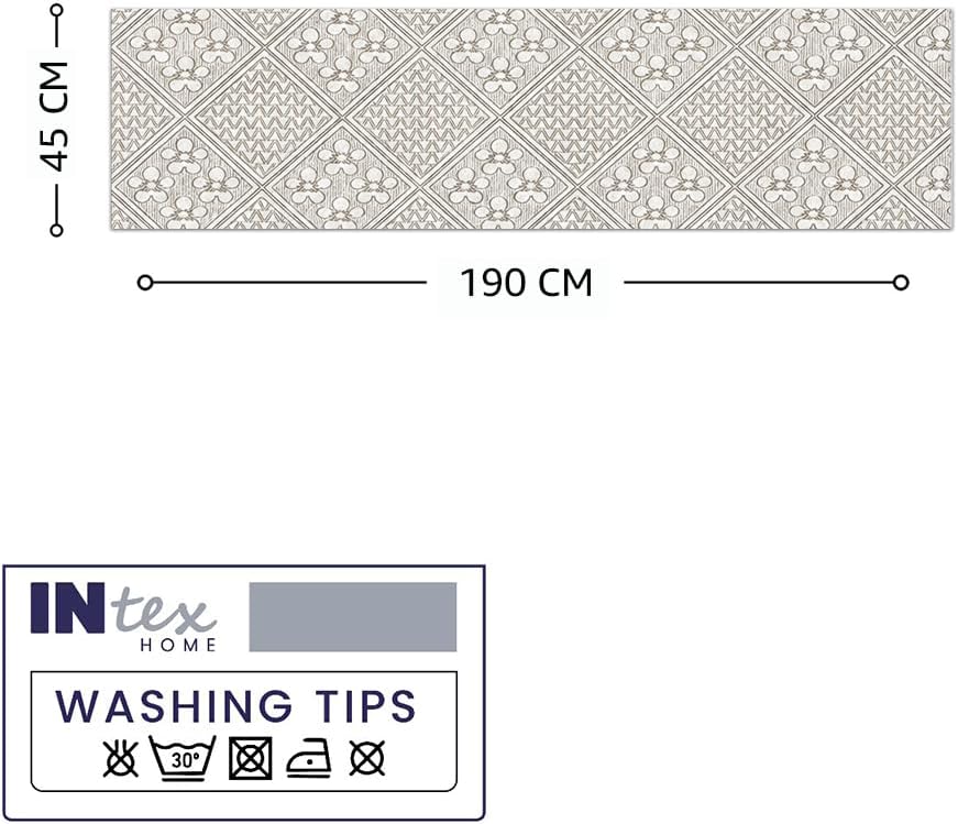 INTEX HOME Amina Table Runner – Premium Linen Blend – Light Beige – 45x190 cm – Heavy Duty, Stain Resistant, Machine Washable – Dining & Decor