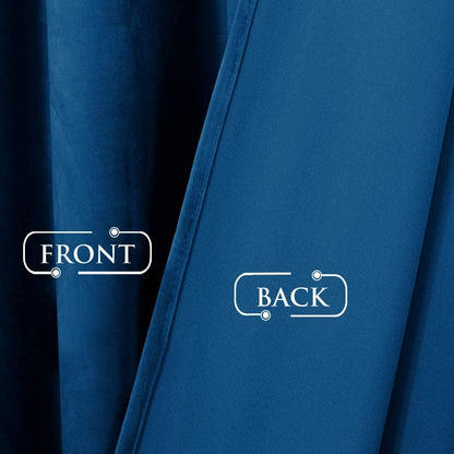 ستائر مخملية أنيقة من INtex CURTAINS HOUSE - ستائر معزولة حرارياً لغرفة المعيشة، حلقات فولاذية - ستائر مانعة للضوء - لوحان