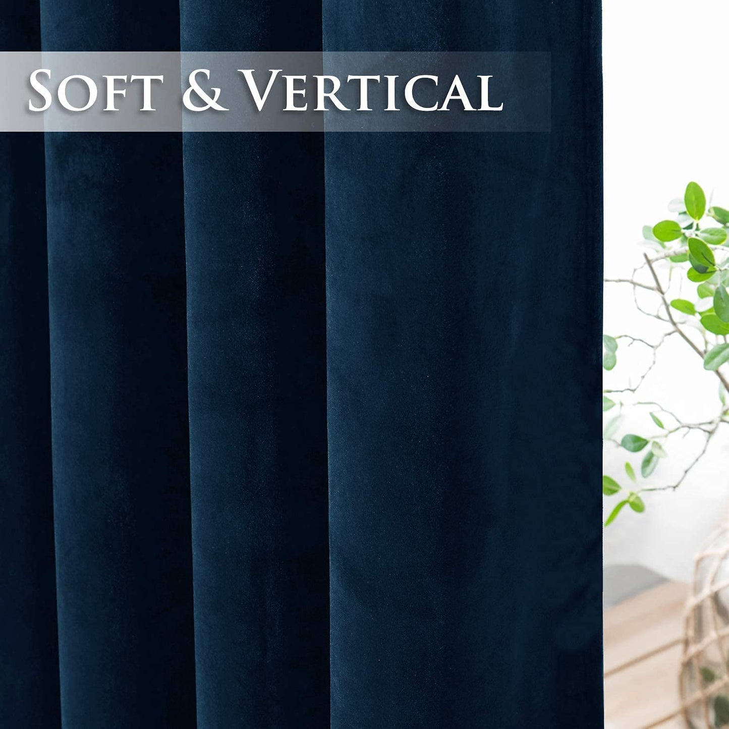 ستائر مخملية أنيقة من INtex CURTAINS HOUSE - ستائر معزولة حرارياً لغرفة المعيشة، حلقات فولاذية - ستائر مانعة للضوء - لوحان