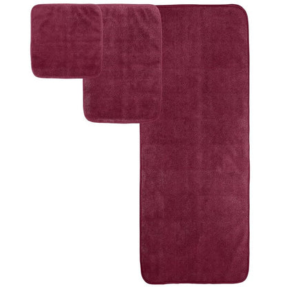 INtex HOME 4-Piece Towel Set, 100% Cotton ? Includes 1 Bath Towel 140 cm x 70 cm, 1 Hand Towel 100 cm x 50 cm, 2 Washcloths 30 cm x 30 cm, Quick Dry, Super Soft, Highly Absorbent, No Fade, Burgendy