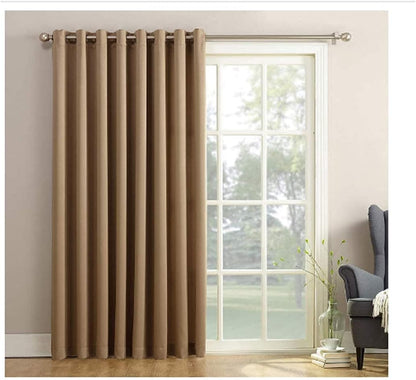 Intex Curtains House Blackout Curtain – Soft Peachy Texture, Thermal Insulating, Silver Steel Grommets – for Living Rooms & Bedrooms – 1 Panel