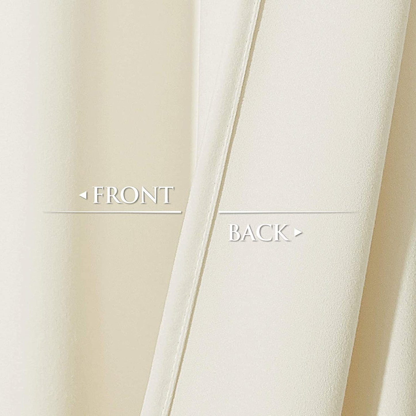Elegant Velvet curtains - Soft Velour fabric - Steel Grommets - for living rooms - 1 piece-Off White