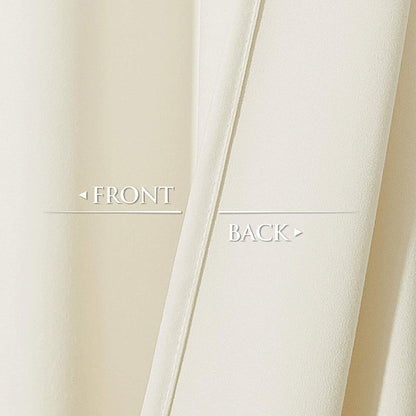 Elegant Velvet curtains - Soft Velour fabric - Steel Grommets - for living rooms - 1 piece-Off White