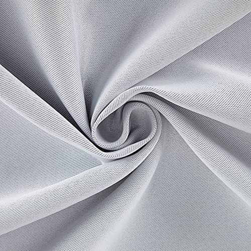 ستائر التعتيم الفضية من INtex CURTAINS HOUSE - حلقات فولاذية - قماش عازل حراريًا - لظلام الغرفة - لوحة واحدة