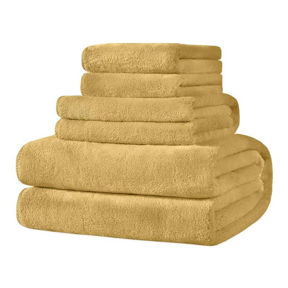 INtex HOME 4-Piece Towel Set, 100% Cotton ? Includes 1 Bath Towel 140 cm x 70 cm, 1 Hand Towel 100 cm x 50 cm, 2 Washcloths 30 cm x 30 cm, Quick Dry, Super Soft, Highly Absorbent, No Fade