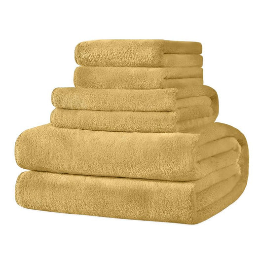 INtex HOME 4-Piece Towel Set, 100% Cotton ? Includes 1 Bath Towel 140 cm x 70 cm, 1 Hand Towel 100 cm x 50 cm, 2 Washcloths 30 cm x 30 cm, Quick Dry, Super Soft, Highly Absorbent, No Fade