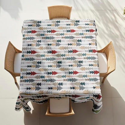 Intex Home Sofia Elegance Linen Velvet Square Tablecloth, 130x130 cm, Kitchen/Living, Ramadan & Events, 1 Pc