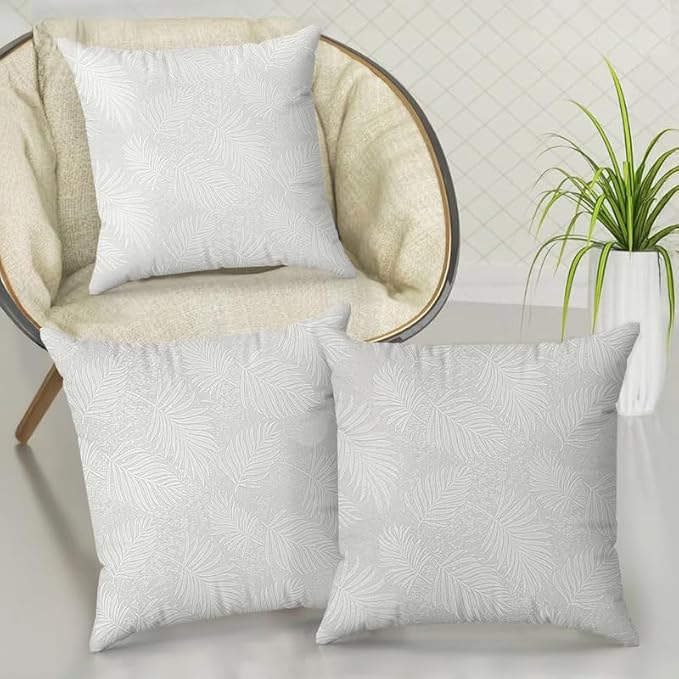 أغطية وسائد INTEX HOME، تصميم زهور أناليا، قماش مخملي فاخر من الكتان، مقاوم للتجاعيد وناعم للغاية، 40×40 سم، مجموعة من 3 أغطية وسائد مزخرفة للأرائك وديكور غرفة النوم 