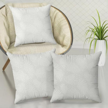 INTEX Home Analia Floral Cushion Covers, Linen Velvet, Wrinkle-Resistant, Ultra-Soft, 40 × 40 cm, Set of 3