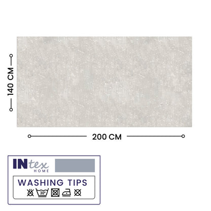 INTEX HOME Tablecloth, Semi-Transparent Linen Fabric, Rectangle Design, Lightweight and Wrinkle-Resistant, 1 Piece, Off-White, Elegant Table Cover for Dining, Kitchen, and Living Room DÃ©cor