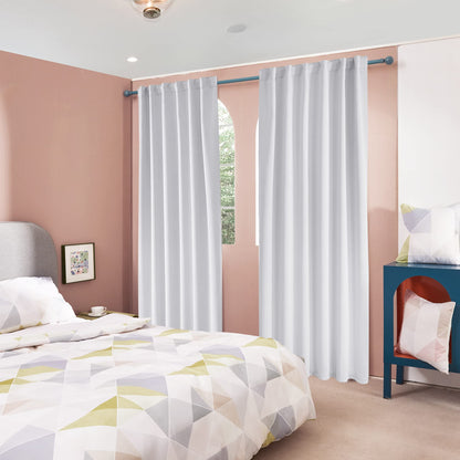 ستائر إنتكس كيرتينز هاوس الأنيقة المعتمة - تصميم صنبور خلفي - قماش عازل للحرارة - لظلام الغرفة - قطعة واحدة