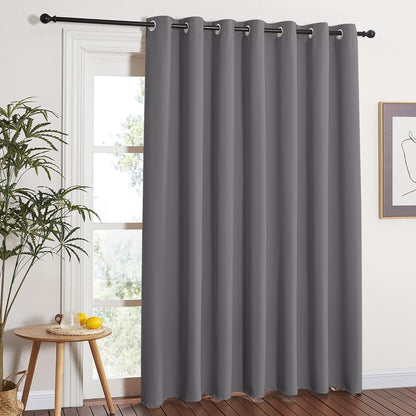 Intex Curtains House Blackout Curtain – Soft Peachy Texture, Thermal Insulating, Silver Steel Grommets – for Living Rooms & Bedrooms – 1 Panel