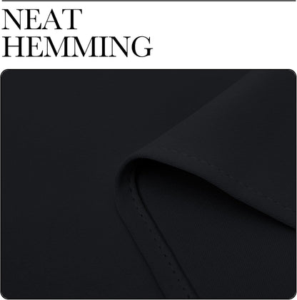 INtex CURTAINS HOUSE Blackout Blinds for Sliding Doors – Thermal Insulated Wide Curtains, Room Darkening, Blind Glass Doors, Two Hanging Options, Modern Design -Black