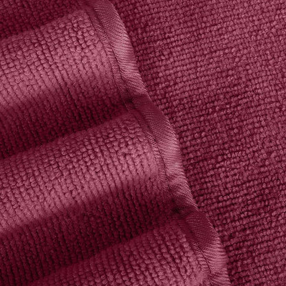 INtex HOME 4-Piece Towel Set, 100% Cotton ? Includes 1 Bath Towel 140 cm x 70 cm, 1 Hand Towel 100 cm x 50 cm, 2 Washcloths 30 cm x 30 cm, Quick Dry, Super Soft, Highly Absorbent, No Fade, Burgendy