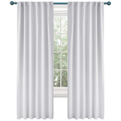 ستائر إنتكس كيرتينز هاوس الأنيقة المعتمة - تصميم صنبور خلفي - قماش عازل للحرارة - لظلام الغرفة - قطعة واحدة