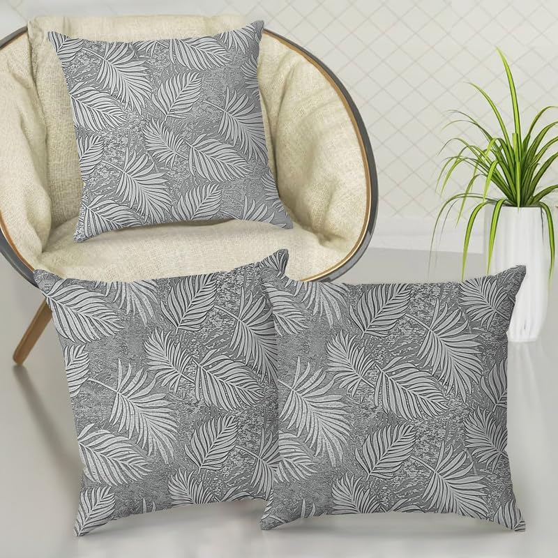 أغطية وسائد INTEX HOME، تصميم زهور أناليا، قماش مخملي فاخر من الكتان، مقاوم للتجاعيد وناعم للغاية، 40×40 سم، مجموعة من 3 أغطية وسائد مزخرفة للأرائك وديكور غرفة النوم 