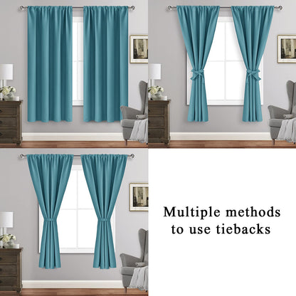 INtex CURTAINS HOUSE Blackout Curtains for Bedroom - Thermal Insulated Room Darkening Noise Reducing- cover pocket design - 1 panel with tie-pack