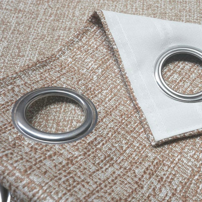 INtex CURTAINS HOUSE Natural Linen Curtains & Drapes with Steel Grommets, providing Semi-Sheer privacy and Light Filtering for Bedroom-Living Room. 2 Pieces