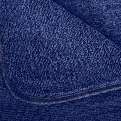 INtex HOME 4-Piece Towel Set, 100% Cotton ? Includes 1 Bath Towel 140 cm x 70 cm, 1 Hand Towel 100 cm x 50 cm, 2 Washcloths 30 cm x 30 cm, Quick Dry, Super Soft, Highly Absorbent, No Fade, Navy Blue
