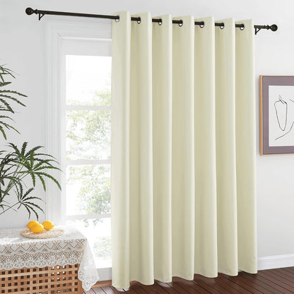 Intex Curtains House Blackout Curtain – Soft Peachy Texture, Thermal Insulating, Silver Steel Grommets – for Living Rooms & Bedrooms – Single Panel