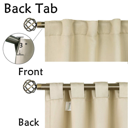 ستائر إنتكس كيرتينز هاوس الأنيقة المعتمة - تصميم صنبور خلفي - قماش عازل للحرارة - لظلام الغرفة - قطعة واحدة