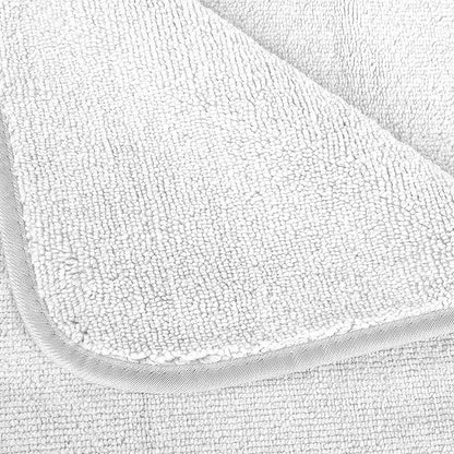 INtex HOME 4-Piece Towel Set, 100% Cotton ? Includes 1 Bath Towel 140 cm x 70 cm, 1 Hand Towel 100 cm x 50 cm, 2 Washcloths 30 cm x 30 cm, Quick Dry, Super Soft, Highly Absorbent, No Fade, White