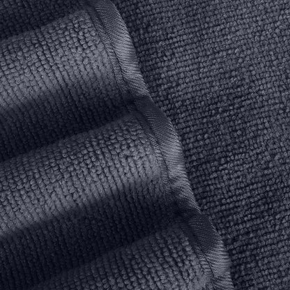 INtex HOME 4-Piece Towel Set, 100% Cotton ? Includes 1 Bath Towel 140 cm x 70 cm, 1 Hand Towel 100 cm x 50 cm, 2 Washcloths 30 cm x 30 cm, Quick Dry, Super Soft, Highly Absorbent, No Fade, Black