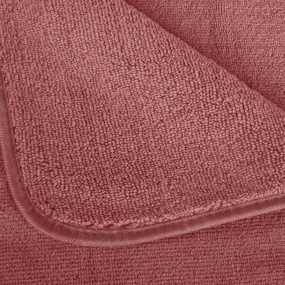 INtex HOME 4-Piece Towel Set, 100% Cotton ? Includes 1 Bath Towel 140 cm x 70 cm, 1 Hand Towel 100 cm x 50 cm, 2 Washcloths 30 cm x 30 cm, Quick Dry, Super Soft, Highly Absorbent, No Fade, Coral