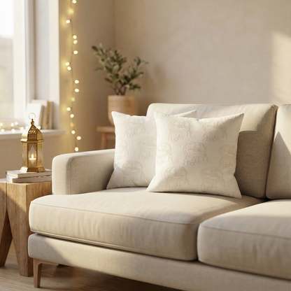 Ramadan Vibes Chenille Cushion Covers, Set of 2