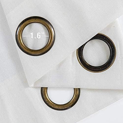 INtex CURTAINS HOUSE Elegant Natural Linen Curtain Panel Steel Grommets 1 Piece