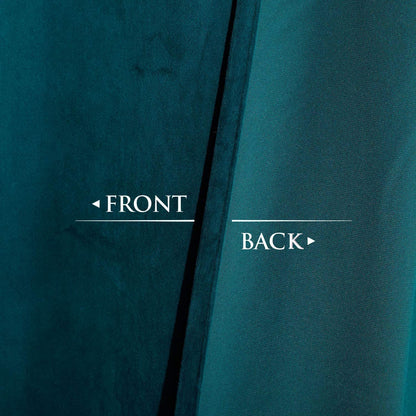 INtex CURTAINS HOUSE Elegant Velvet curtains - Soft Velour fabric - Steel Grommets - for living rooms - 1 piece-Teal