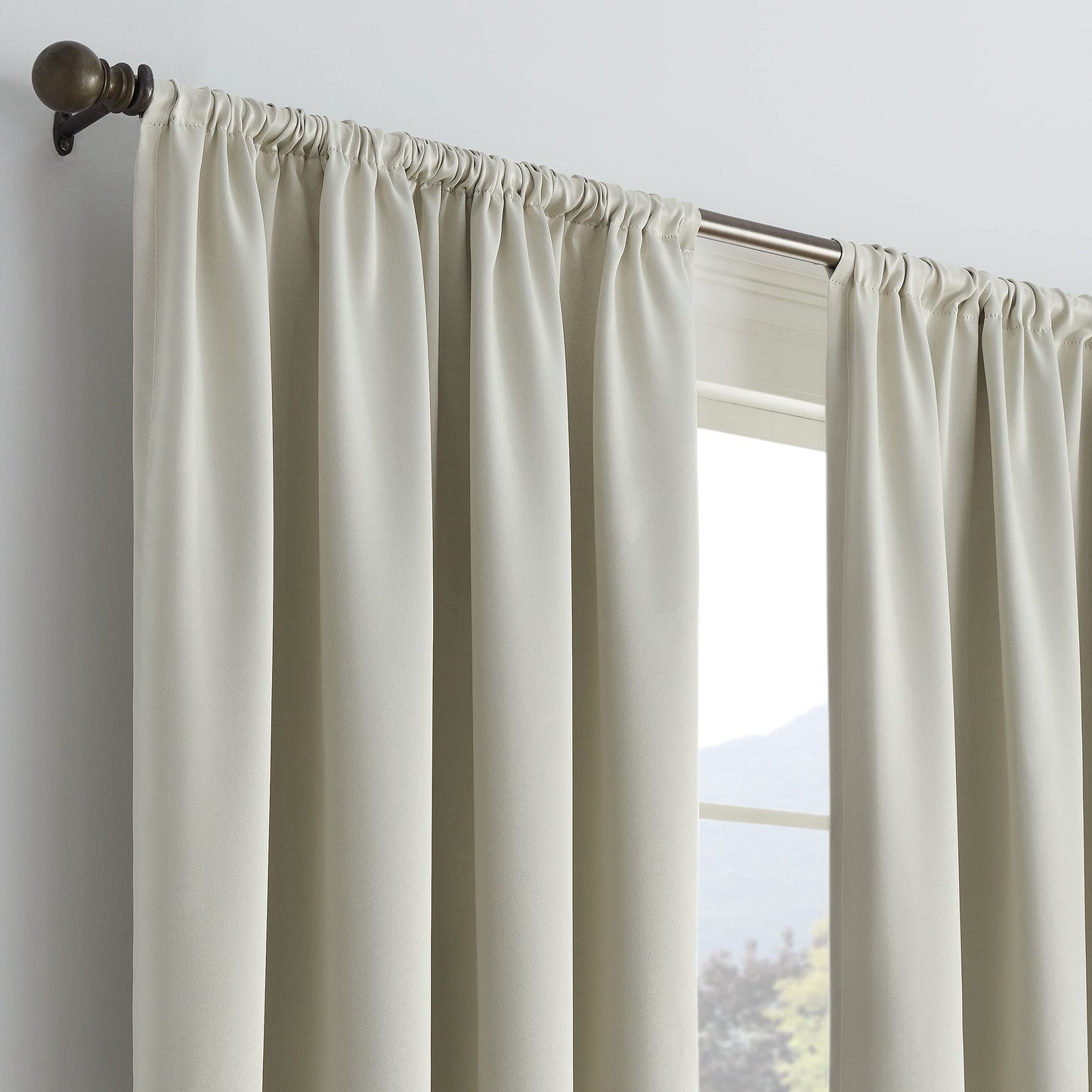 INtex CURTAINS HOUSE Blackout Curtains for Bedroom - Thermal Insulated Room Darkening Noise Reducing- cover pocket design - 1 panel with tie-pack