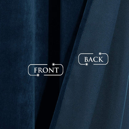 INtex CURTAINS HOUSE Elegant Velvet curtains - Soft Velour fabric - Steel Grommets - for living rooms - 1 piece-Navy