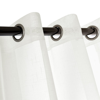 INtex CURTAINS Curtains Natural Linen Light Filtering Curtains For Bed Rooms And Living Rooms - Steel GrommetsÂ -Â 1Â Piece