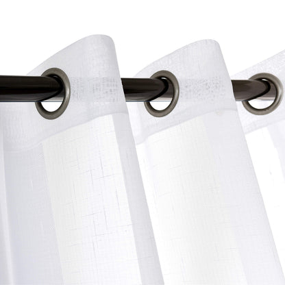INtex CURTAINS Curtains Natural Linen Light Filtering Curtains For Bed Rooms And Living Rooms - Steel GrommetsÂ -Â 1Â Piece