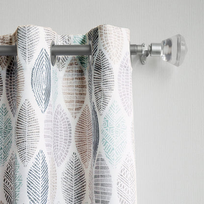 INtex CURTAINS HOUSE Linen Velvet Sabia Curtains-Modern Multi Colour Sheer Design-Steel Grommets -1 Piece