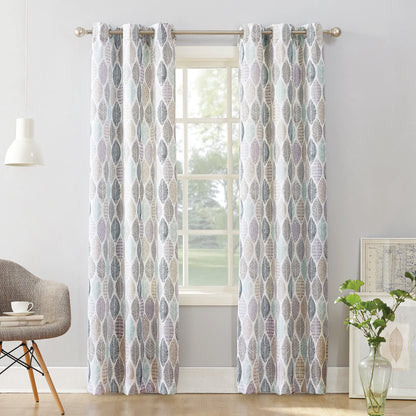 INtex CURTAINS HOUSE Linen Velvet Sabia Curtains-Modern Multi Colour Sheer Design-Steel Grommets -1 Piece