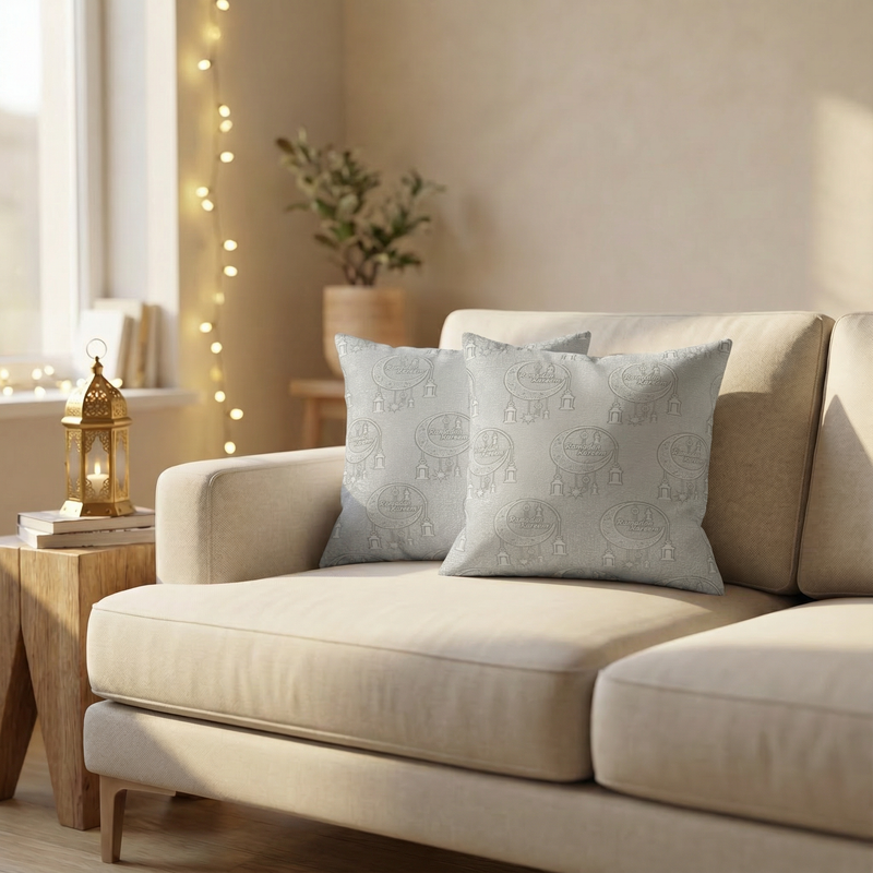 Ramadan Vibes Chenille Cushion Covers, Set of 2