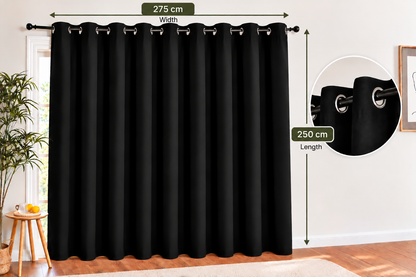 Intex Curtains House Blackout Curtain – Soft Peachy Texture, Thermal Insulating, Silver Steel Grommets – for Living Rooms & Bedrooms – Single Panel