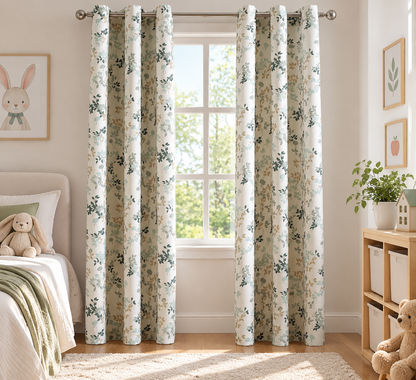 INtex CURTAINS HOUSE Linen Velvet Sabia Curtains-Modern Multi Colour Sheer Design-Steel Grommets -1 Piece