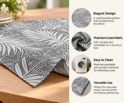Intex Home Analia Linen Tablecloths, 60x60 cm, Set of 4, Soft, Durable, Easy-Care, Home/Events/Occasions