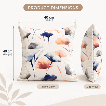 أغطية وسائد INTEX HOME، مخمل كتان فاخر بنقشة زهور جنوبية، مجموعة من قطعتين، لديكور غرفة المعيشة وغرفة النوم، قماش ناعم ومقاوم للتجاعيد 