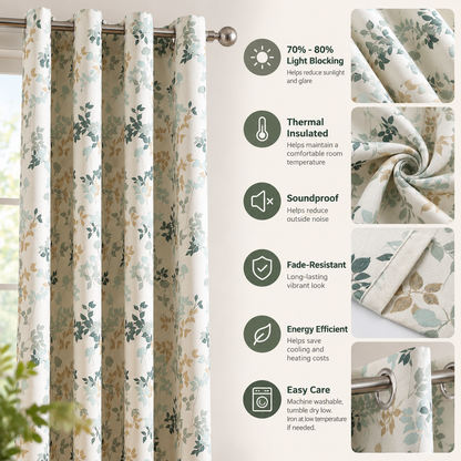 INtex CURTAINS HOUSE Linen Velvet Sabia Curtains-Modern Multi Colour Sheer Design-Steel Grommets -1 Piece 140W X 230L CM Beige*multicolour