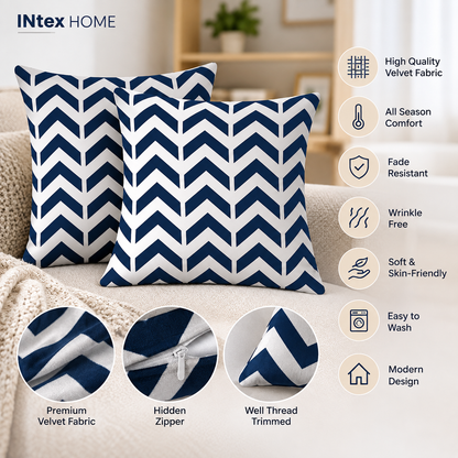 INTEX Curtains – Cushion Cover, Linen Velvet Fabric