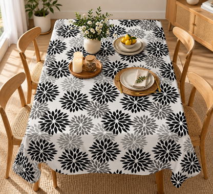 مفرش طاولة من الكتان المخملي المزهر من INTEX HOME، نسيج منسوج لتناول الطعام الأنيق والمناسبات الخاصة وديكور المنزل، فائق النعومة ومقاوم للتجاعيد والانسكاب 