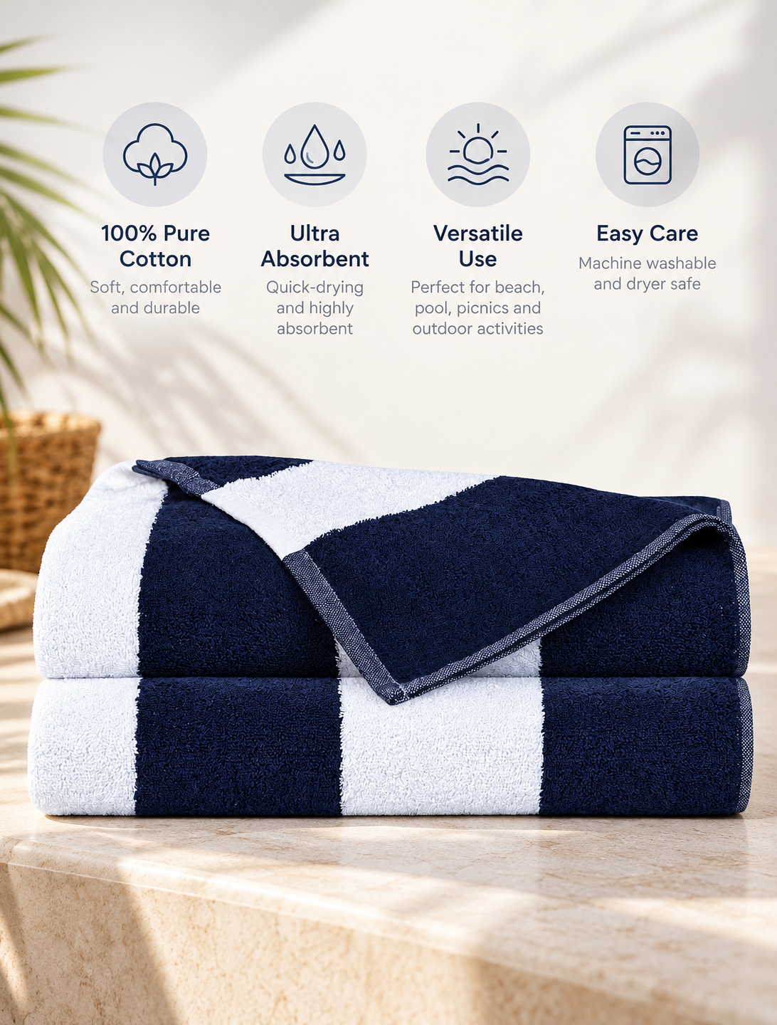 مناشف شاطئ INTex HOME قطعة واحدة 200 × 100 سم